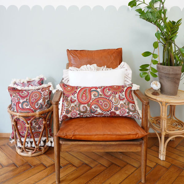 Rectangular Vintage Paisley upholstery cushion